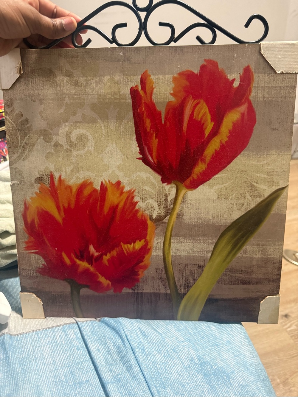 Red and Yellow Tulip Canvas Wall Art
